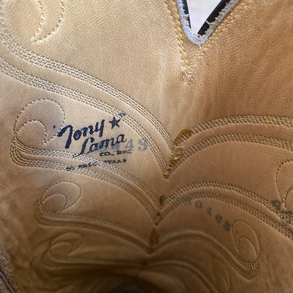 Vintage Tony Lama Western Boots | Women’s 7 | Leather | Brown Orange & Yellow - Picture 8 of 9